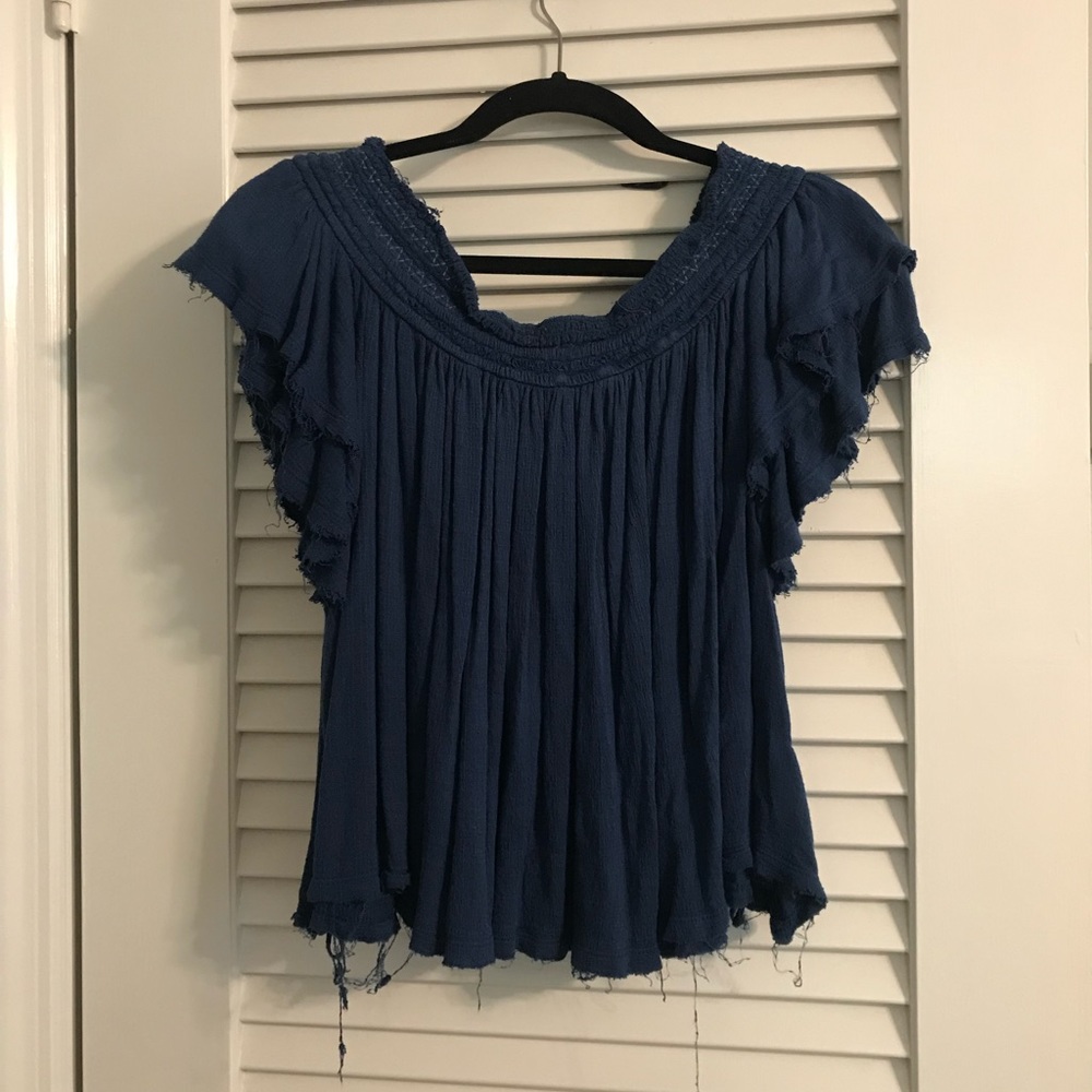 navy free people top